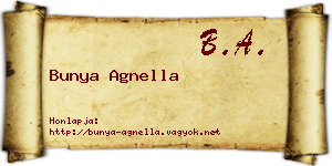 Bunya Agnella névjegykártya